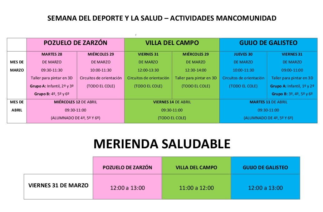 semana de la salud y el deporte